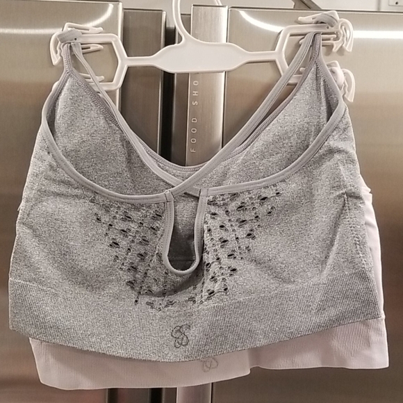💕JESSICA SIMPSON💕 Seamless Bralettes (2 Pack) Lavender Gray Medium M NWT - Picture 2 of 13